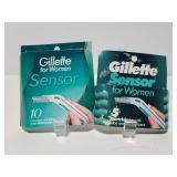 Two Gillette for women Sensor cartride refills