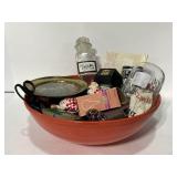 Lot of vintage goodies in large Miramar bowl