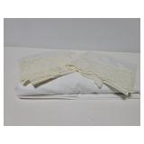 Lace edge sheet and pillow cases