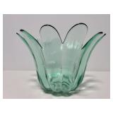 Large glass flower vase