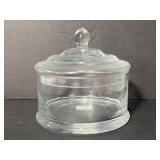 Pottery barn lidded glass dish