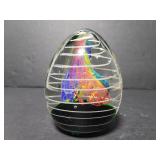Art glass egg paperweight
