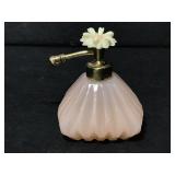 Vintage pink glass perfume bottle