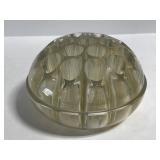 Vintage large glass flower frog