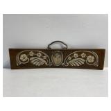 Vintage painted carved wood angel decor