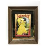 Budweiser beer mirrored bar sign