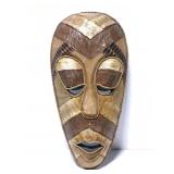 Paper mache & wood tribal art mask