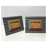 Two industrial rustic style picture frames