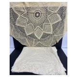 Lot of 4 vintage lace table linens