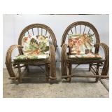 Matching bent branch twig arm chairs