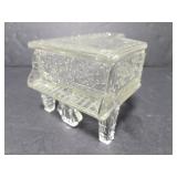Glass piano trinket box