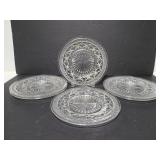 Set of 6 glass salad plates