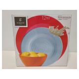 Gibson Brist 12pc melamine dinnerware set