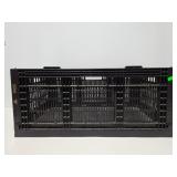 Large black folding crate