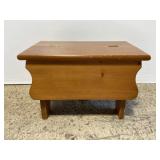 Vintage wood shoe shine stool