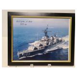 Framed USS John A. Bole DD-755 ship photo