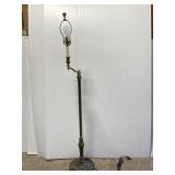 Vintage brass adjustable floor lamp