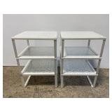 Lot of 6 IKEA stackable metal shelf inserts