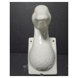 Vintage porcelain duck head wall art