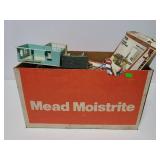 Box of HO train scene pieces