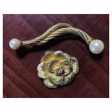 Pair of Christian Dior brooches