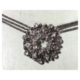 Vintage jeweled pendant necklace