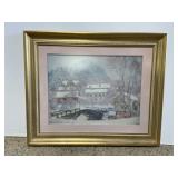 Framed lithograph by Claude Monet