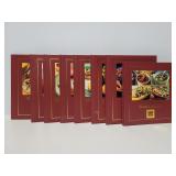 Eight hard cover cookbooks