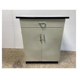 Enamel top metal cabinet