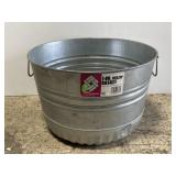 Galvanized steel 1-bushel utility basket