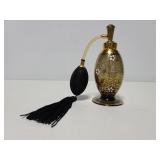 Bohemian glass perfume bottle w/ atomizer