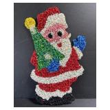 Vintage popcorn melted plastic Santa