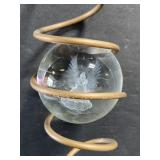 Glass orb etched angel suncatcher