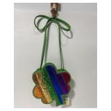 Cat & Jack rainbow sparkle shamrock purse