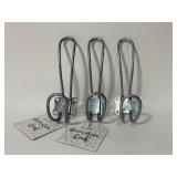 Lot of 3 metal decorative hooks