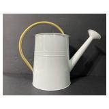 New white & gold metal watering can