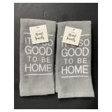 Lot of 4 new grey hand towels