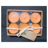 Pumpkin spice tealite candles