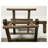 Antique primitive wool yarn spinner