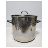 Large stainless steel stock pot