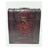 Vintage three compartment wine box
