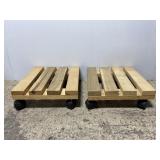 Lot of 2 wood carts