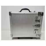 Rolling and locking case, no keys