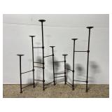 Vintage wrought iron hinged candelabra