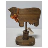 Wood cow Kitchen Critter figure