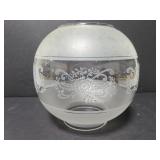 Vintage glass frosted round shade