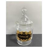 Antique glass opium jar