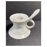 Antique porcelain finger lamp