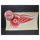 Detroit RedWings button and sticker