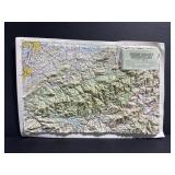 Great Smokey Mts 3D textured vintage map
